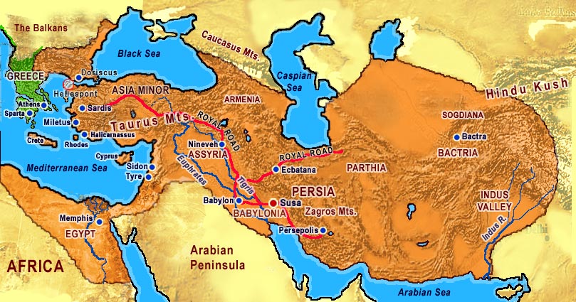 Achaemenid Map of Ancient Persia 6